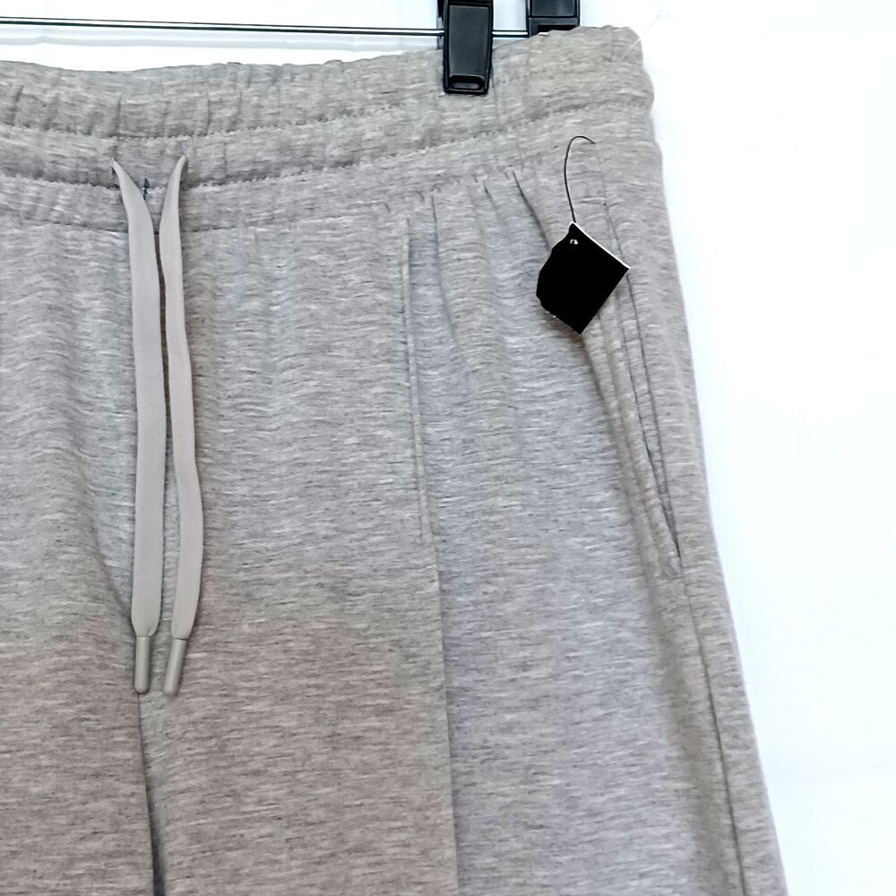 Velocity Terry Molly Women’s L Gray Pintuck Sweatpants Drawstring Pockets NWT - Picture 5 of 12